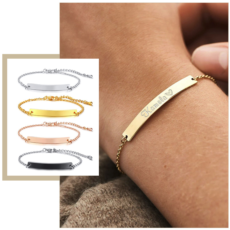 Elegant Personalized ID Bar Br - Coordinates Bracelet ulasan dan harga