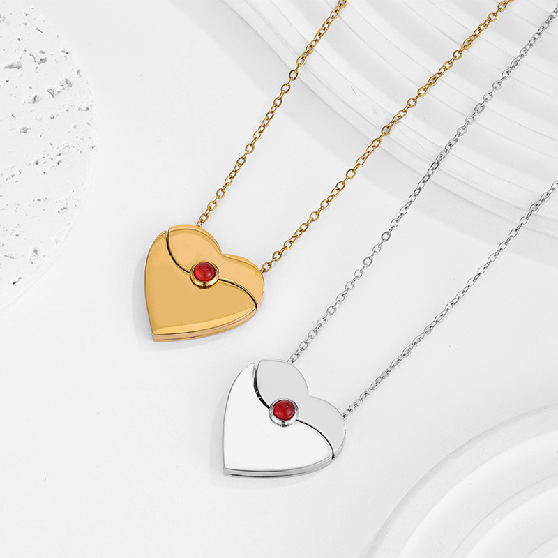 Letdiffery Personalized Heart  - Birth Flower Necklace ulasan dan harga